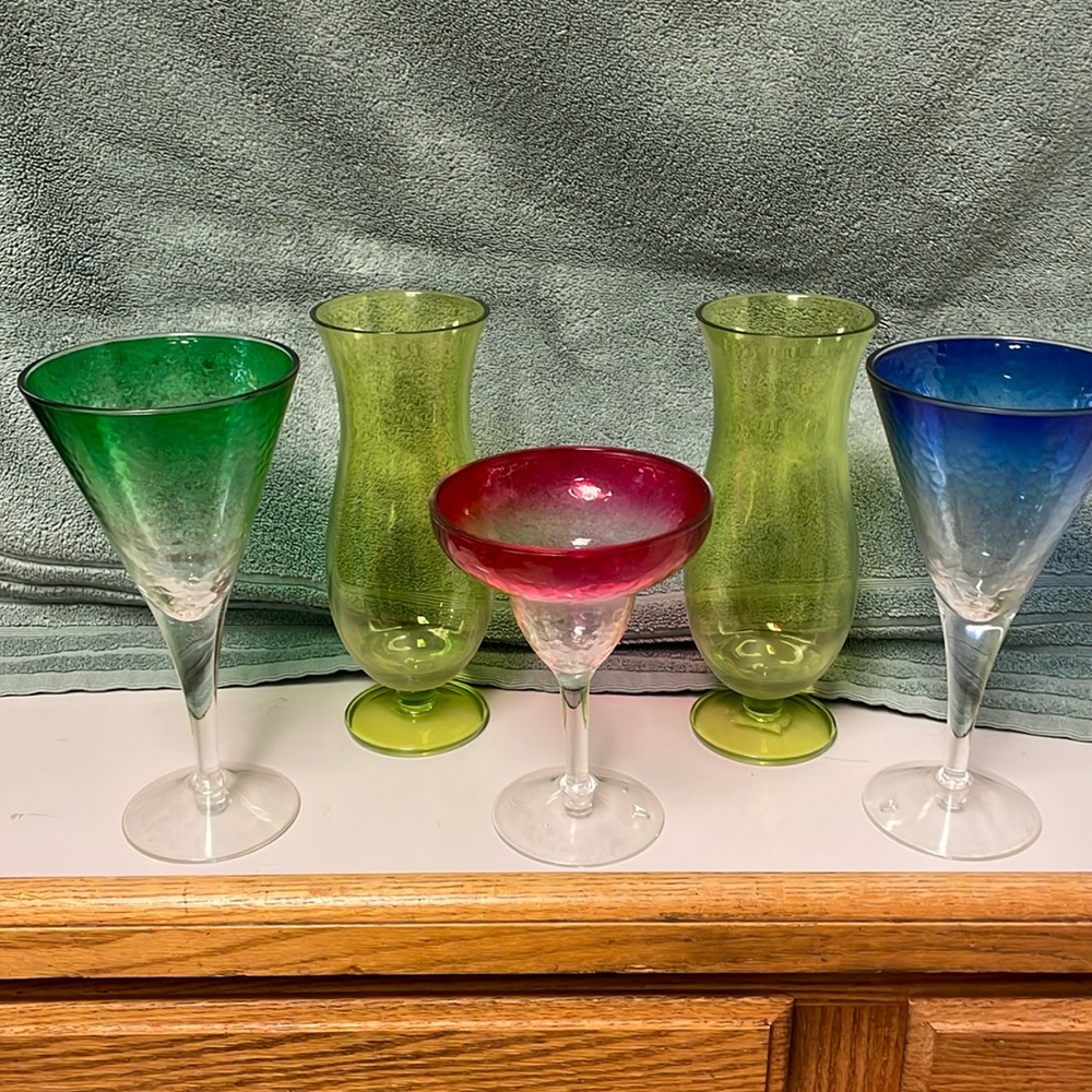 Pier one plastic cocktail glasses.